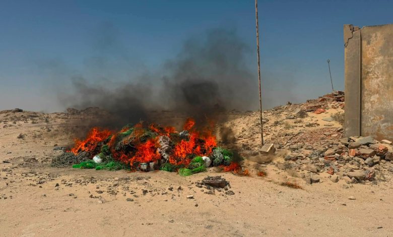خفر السواحل الموريتانية تتلف 400 خنشة من شباك الصيد المحظورة في نواذيبو