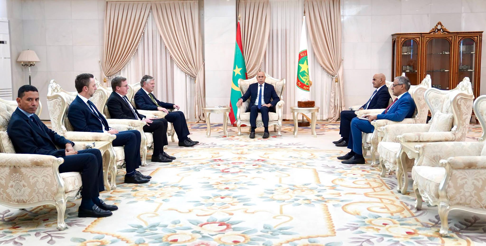 الرئيس يستقبل ي في القصر الرئاسي وفدا من شركة كوسموس إنرجي